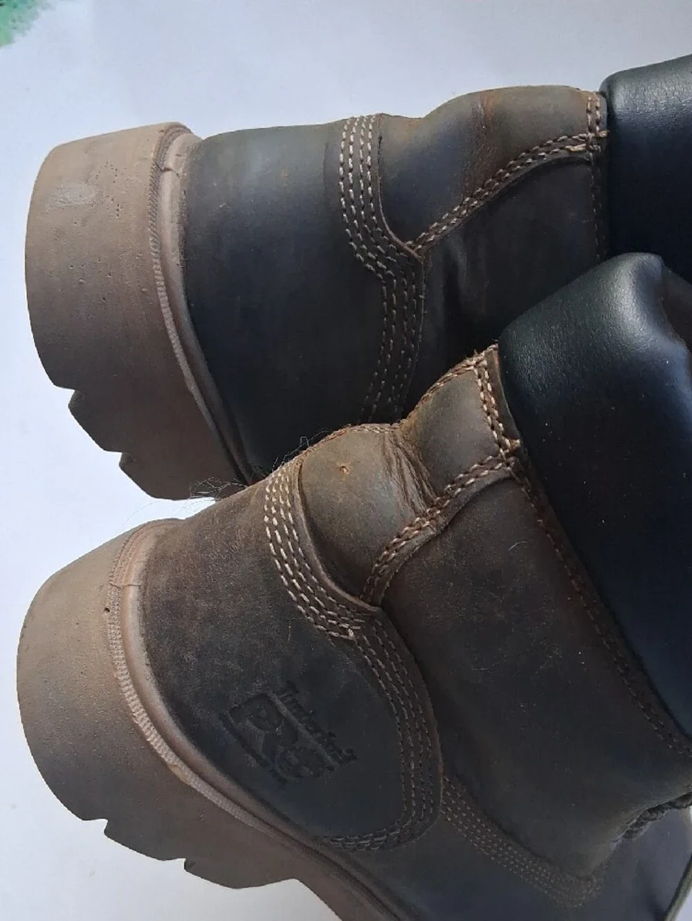 Timberland Dark Brown Nubuck Lace-Up Work Boots